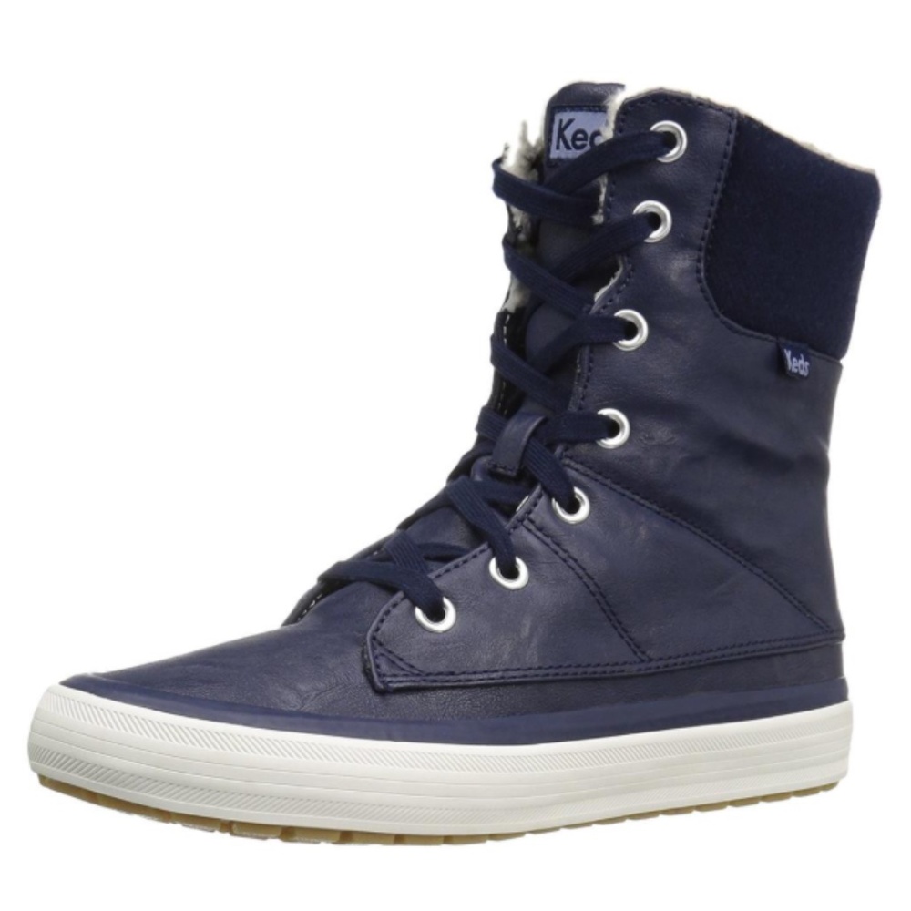 Keds Women's Navy Blue Juliet Wool Blend Cold Weather Boots